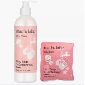 NEW Madre Labs O So Clean Hand Soap 3x Concentrated Freesia 16OZ